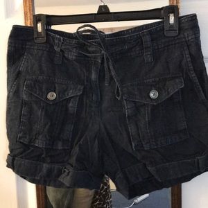 Denim cargo shorts